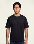 Men’s Heavyweight Black Crew Neck T-Shirt