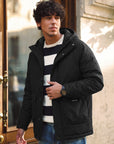 Men's Black Hooded Winter Jacket