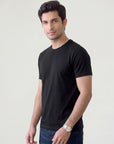 Men’s Heavyweight Black Crew Neck T-Shirt
