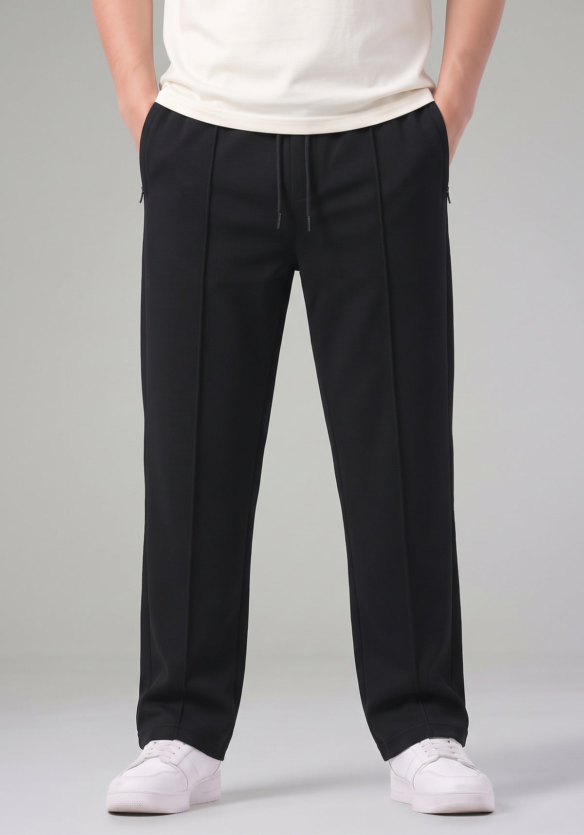 Black Tailored Track Pants