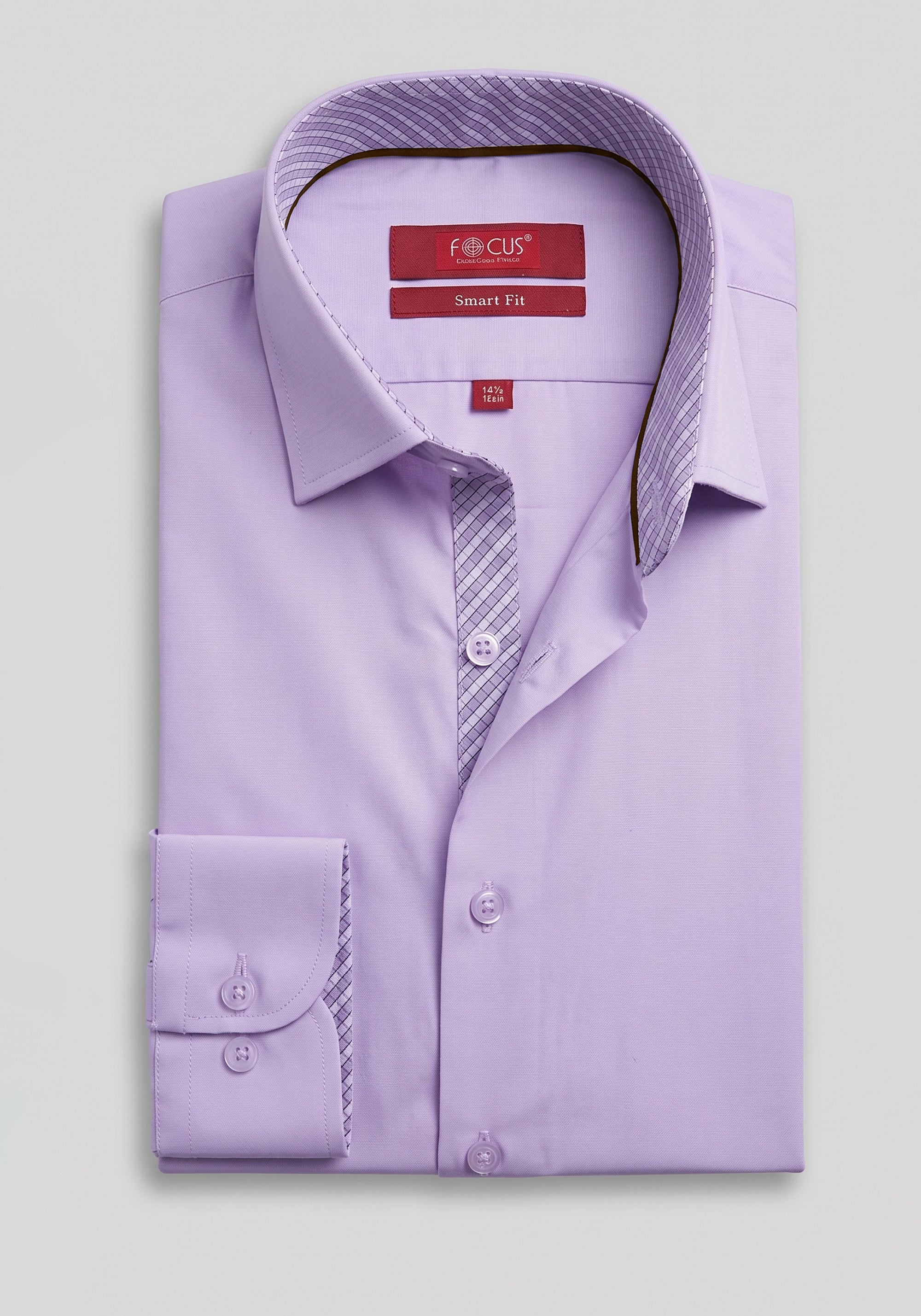 FOCUS Essential Purple Smart Fit Shirt