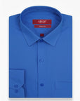 Men Blue Plain Dress Shirt