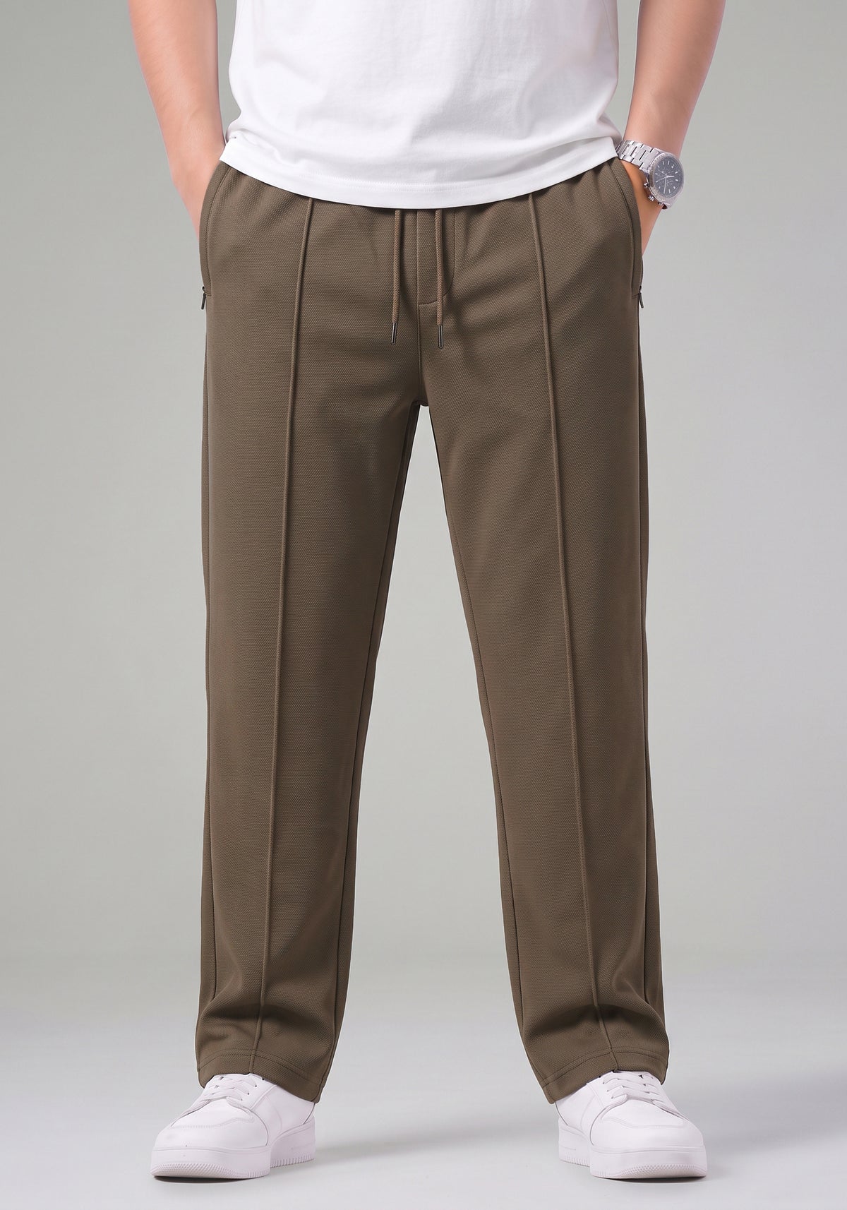 Brown Tailored Track Pants