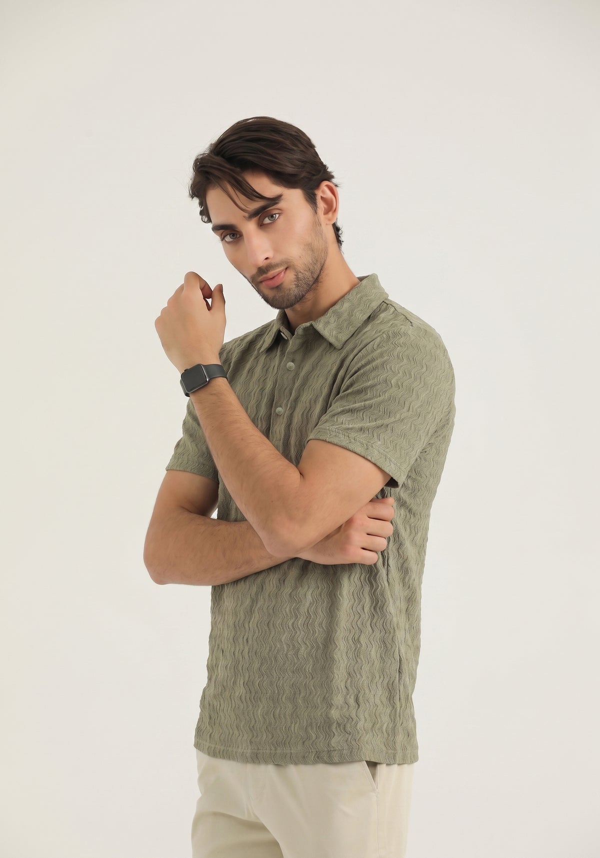 Light green Texture Polo