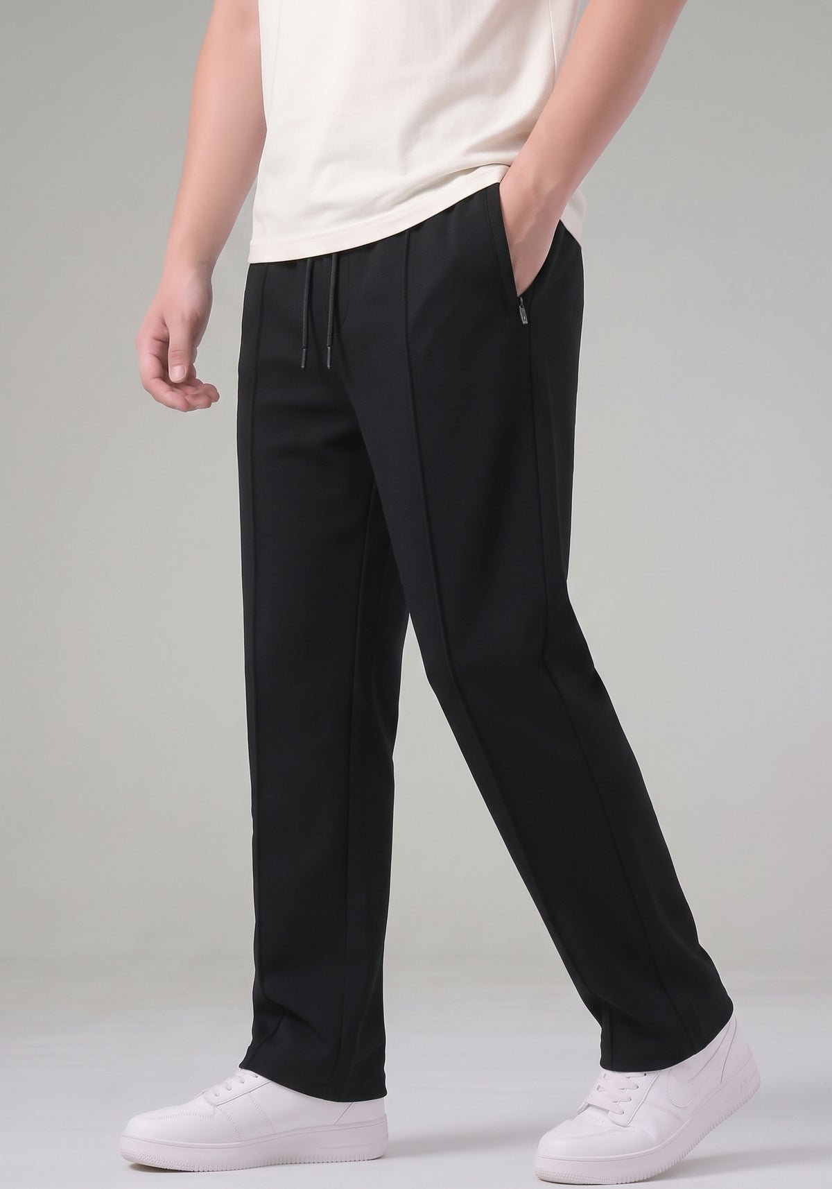 Black Tailored Track Pants