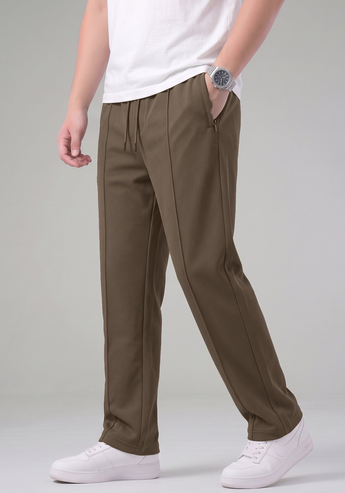 Brown Tailored Track Pants