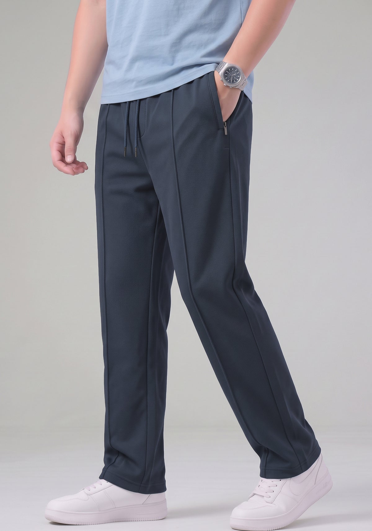 Dark Grey Tailored Track Pants