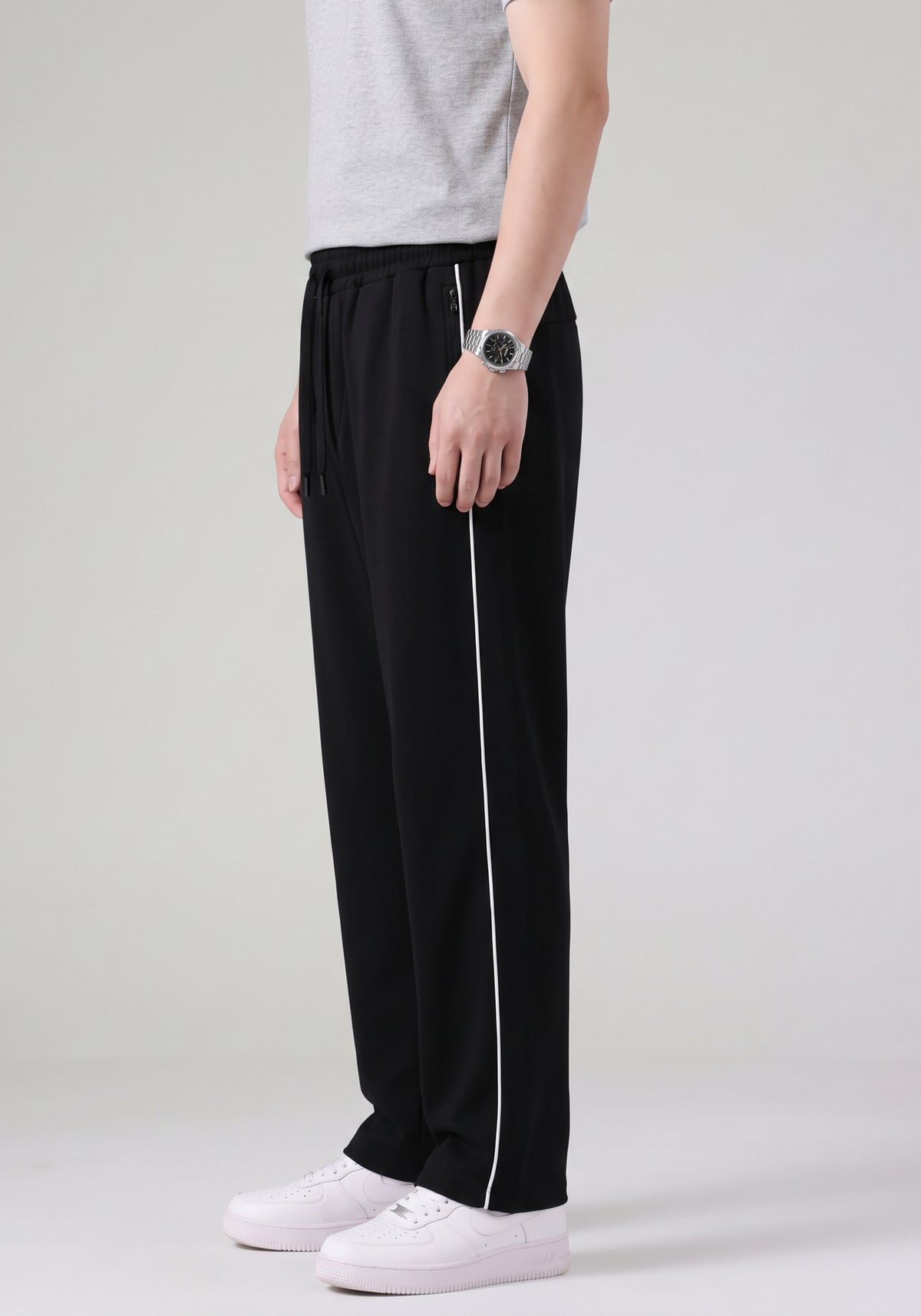 Black &amp; White Piping Trouser