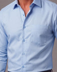 Sky Blue Doted Dress Shirt