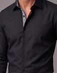 FOCUS Essential Black Dress Shirt