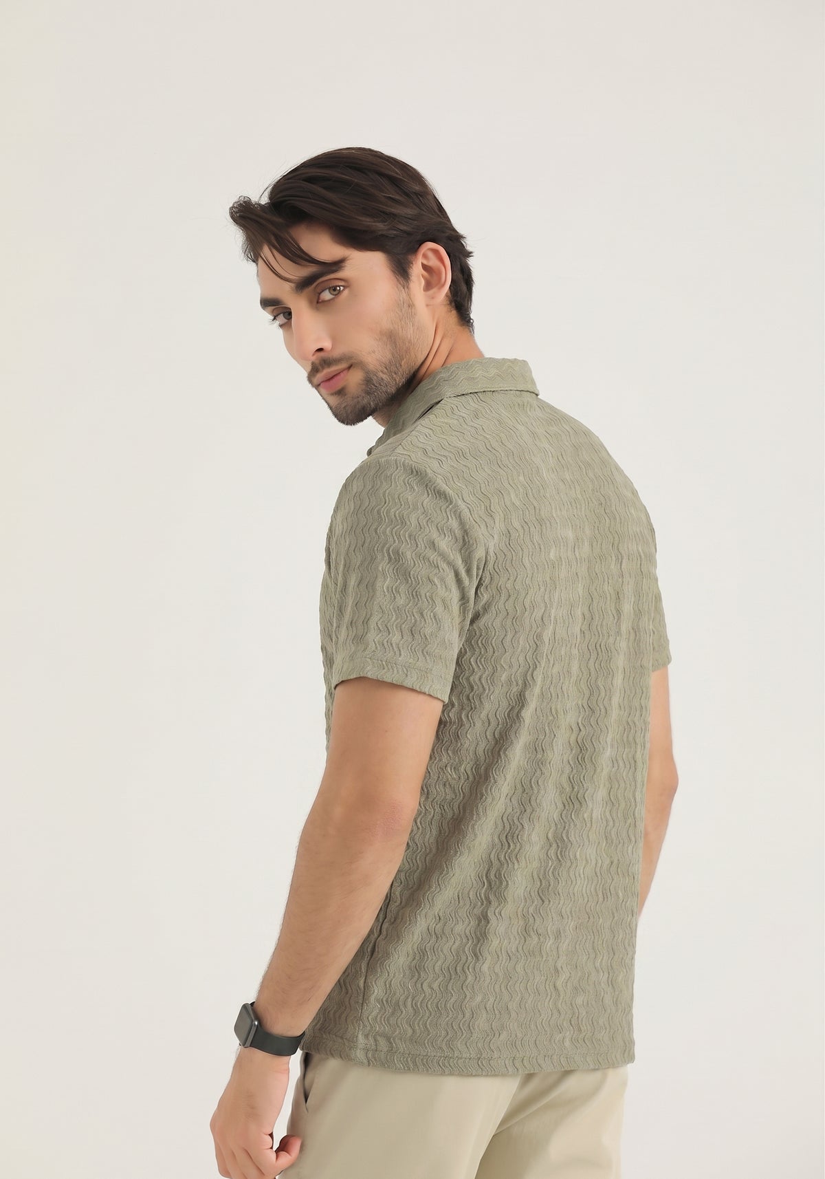 Light green Texture Polo