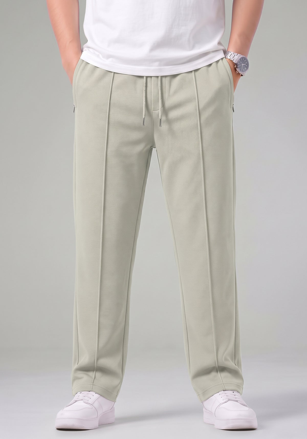 Sage Green Tailored Track Pants
