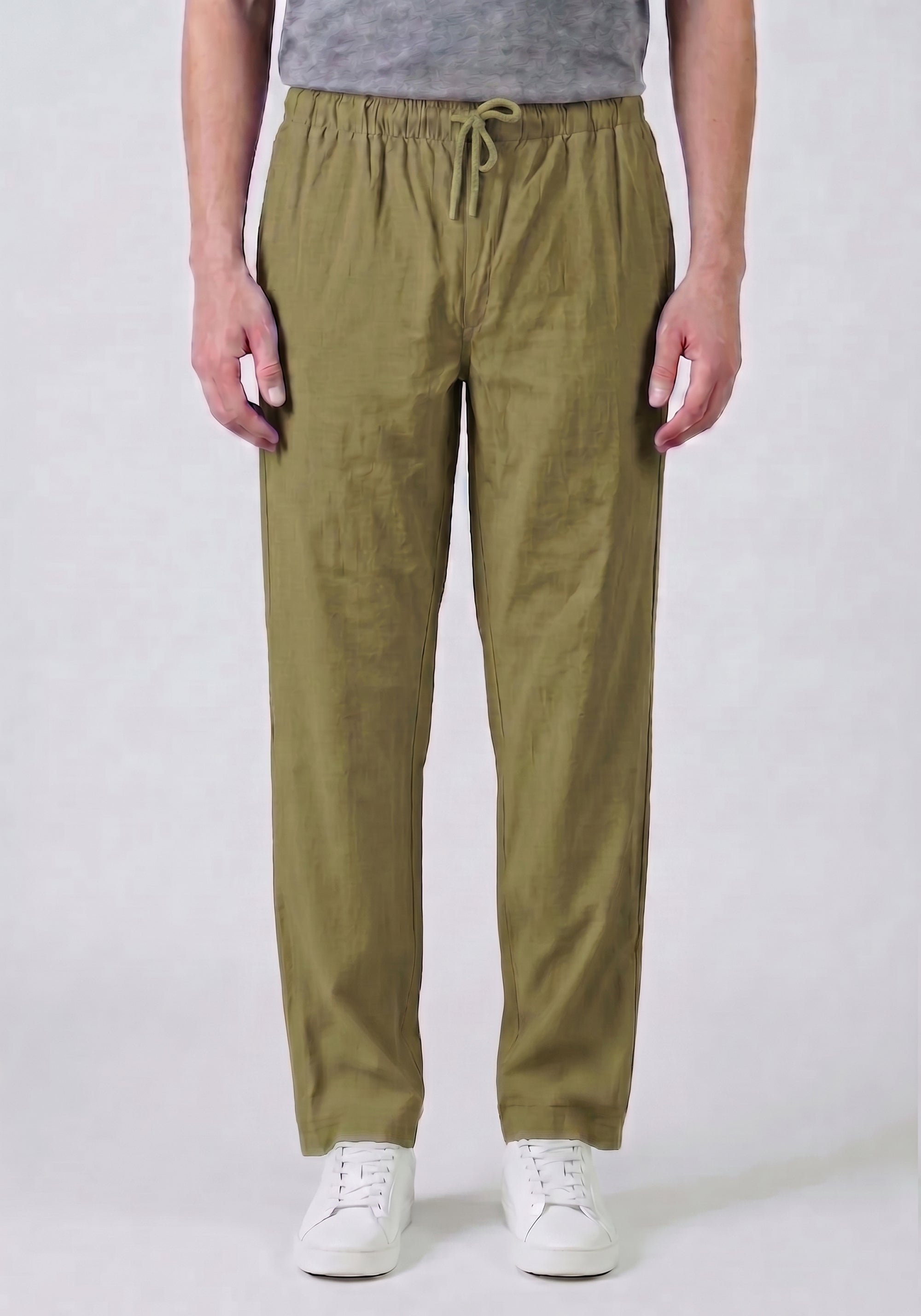 Olive Gold Cotton Trouser