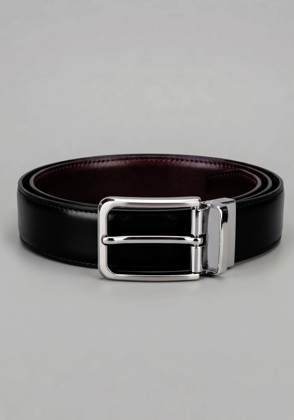 Men's Reversible Black &amp; Burgundy Belt