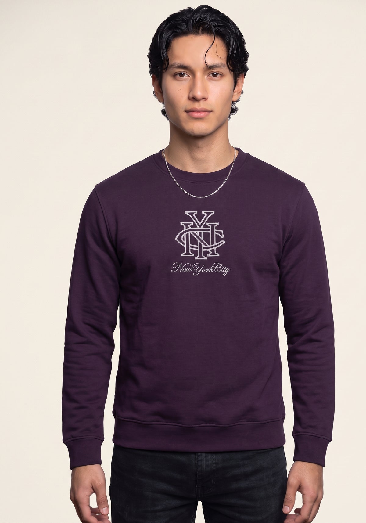 Men's Deep Purple NYC Graphic Sweatshirt