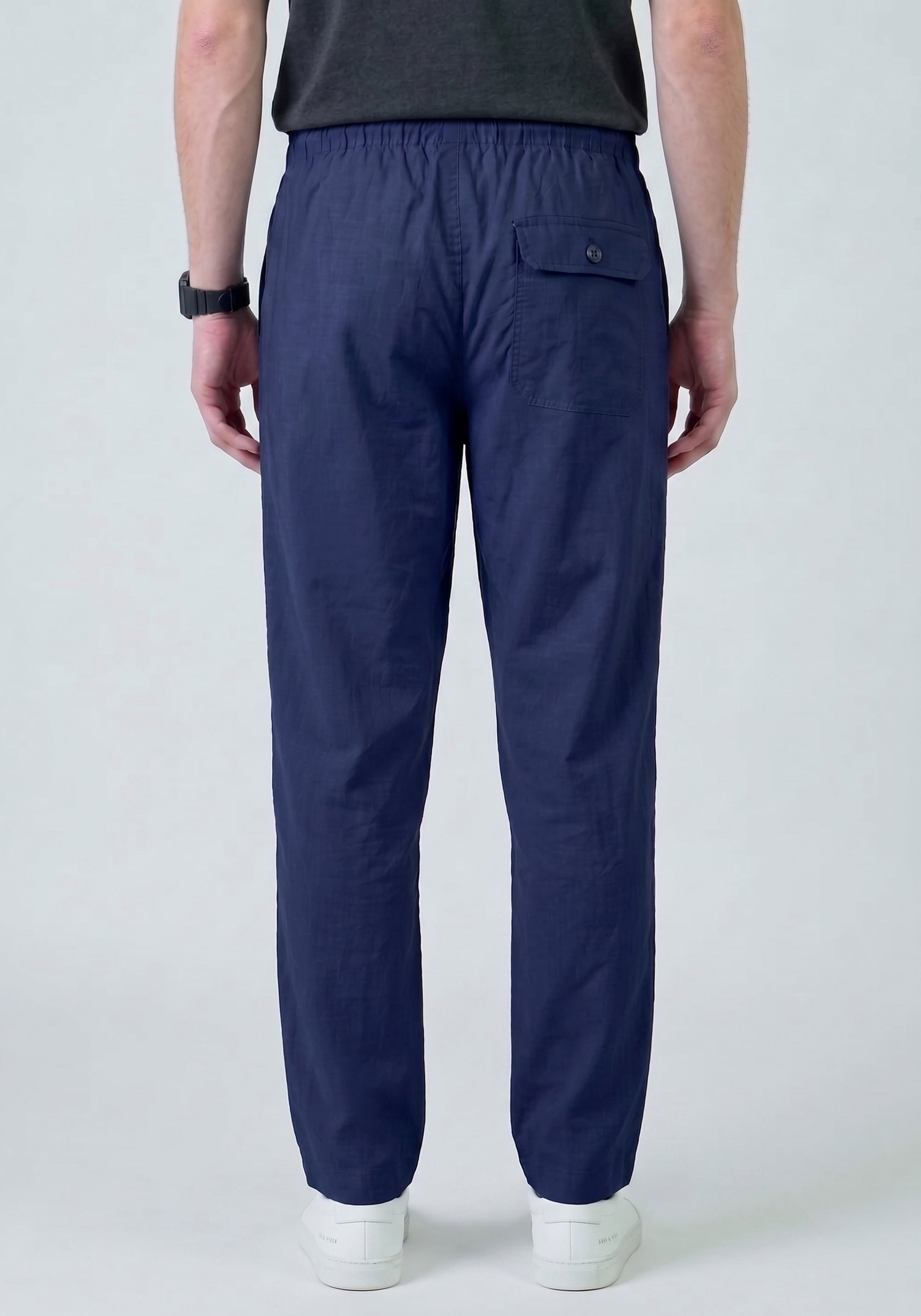 Navy Cotton Trouser