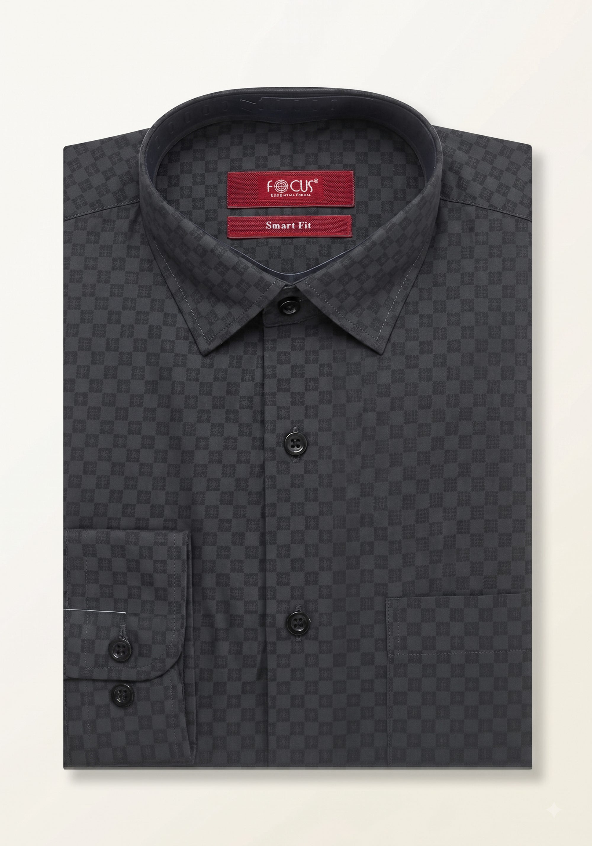 Charcoal Self Printed Shirt