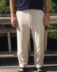 Cream Linen Trouser