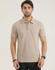 Textured Light Brown Polo