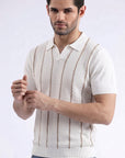 White Sand Stripe Polo