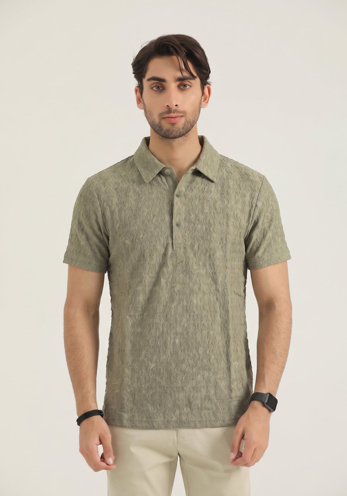 Light green Texture Polo