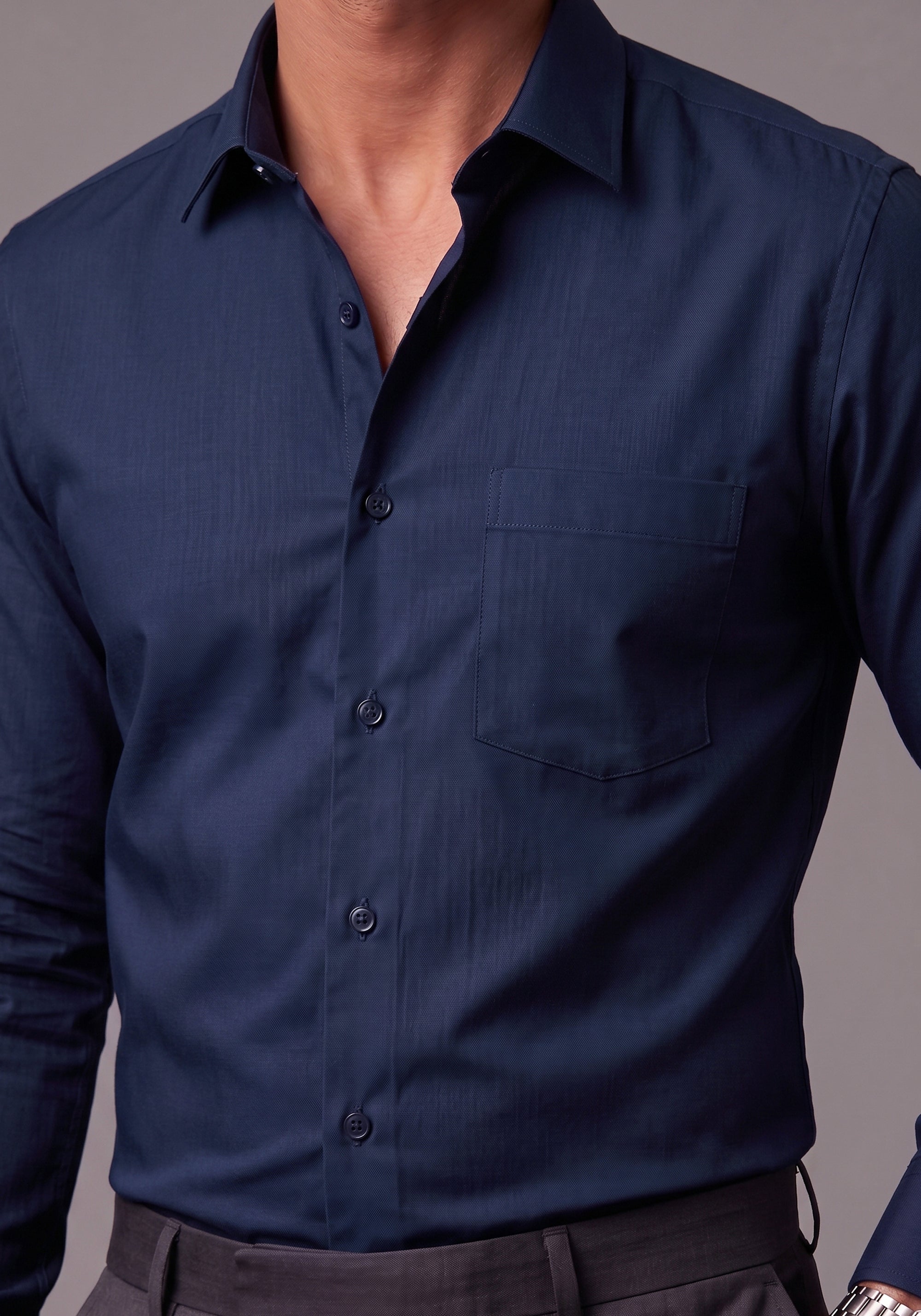 Dark Blue Dress Shirt