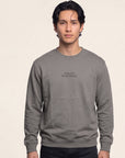 Men's Olive Grey Crewneck Graphic Sweatshirt