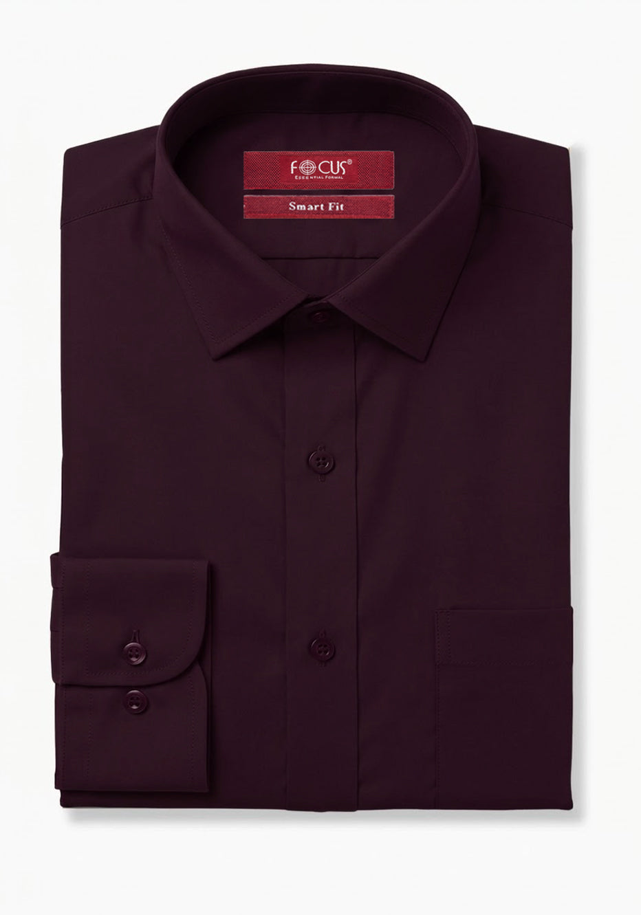 Men's Maroon Smart Fit Dress Shirt