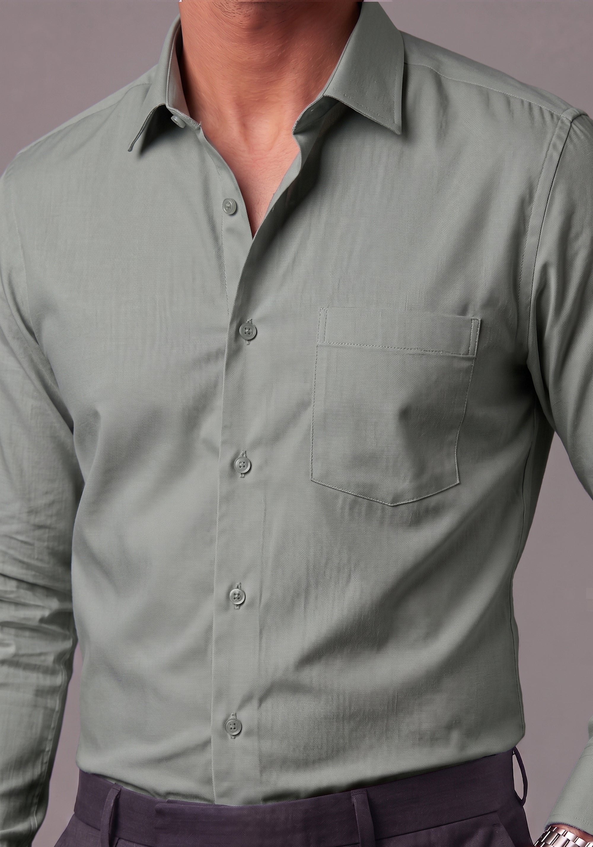 Smoke Gray Dress Shirt