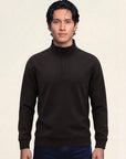 Men's Classic Quarter Zip Mock Neck Sweatshirt