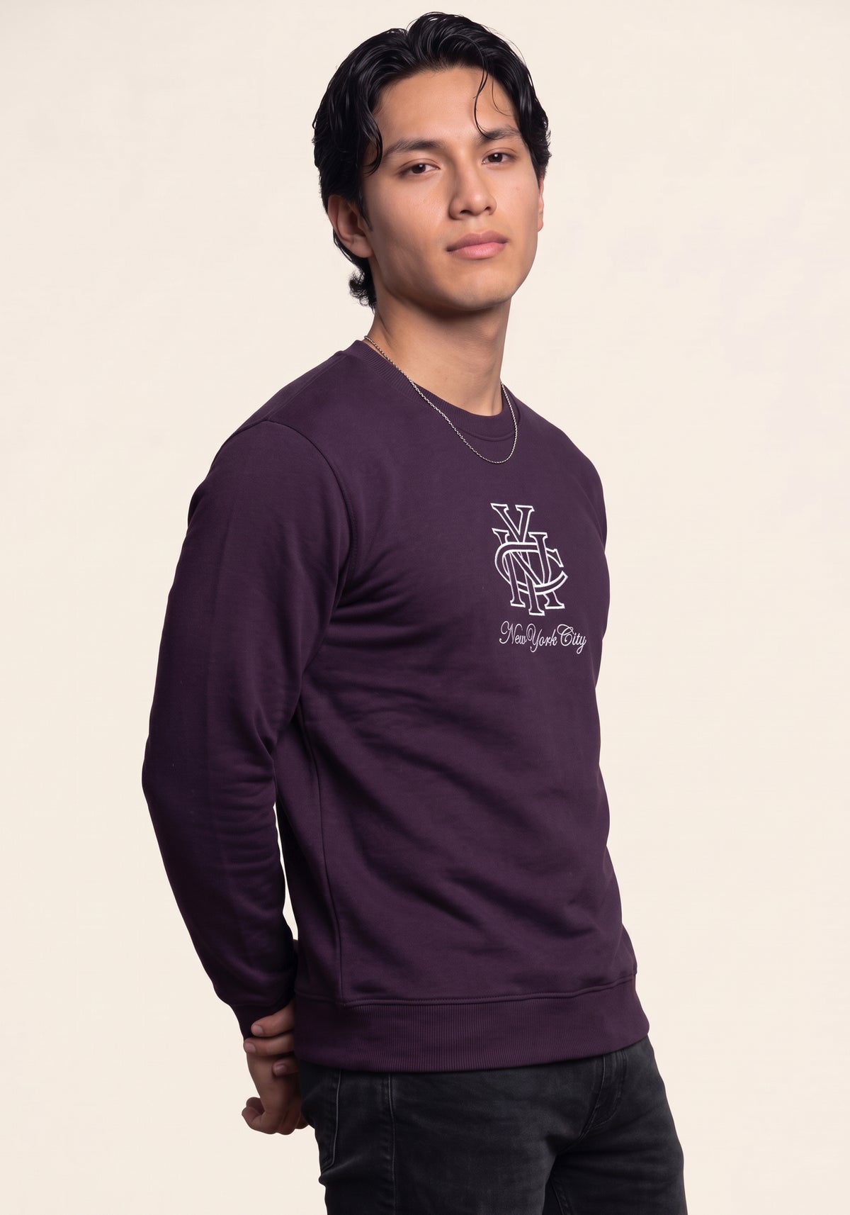 Men's Deep Purple NYC Graphic Sweatshirt