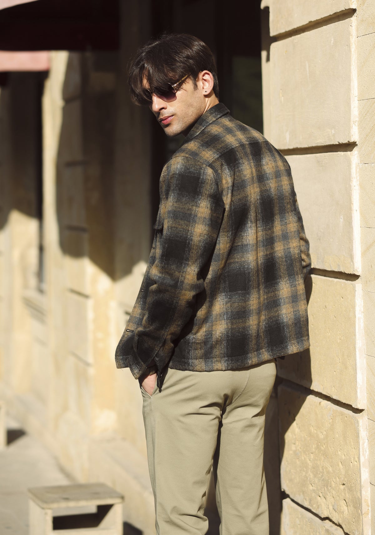 Brown Checkered Jacket