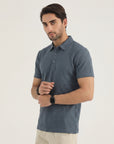 Dark gray Self polo