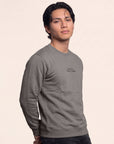 Men's Olive Grey Crewneck Graphic Sweatshirt