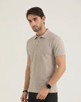 Textured Light Brown Polo