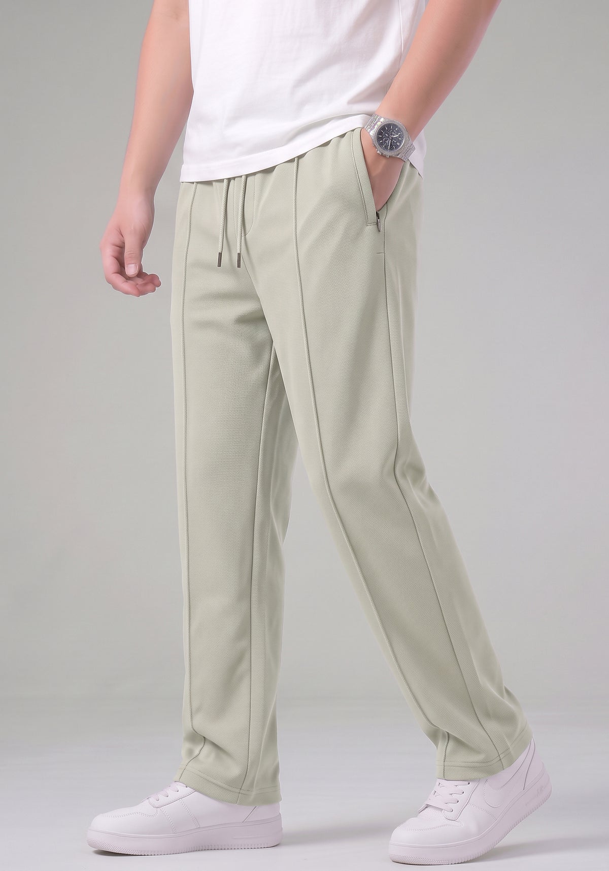 Sage Green Tailored Track Pants