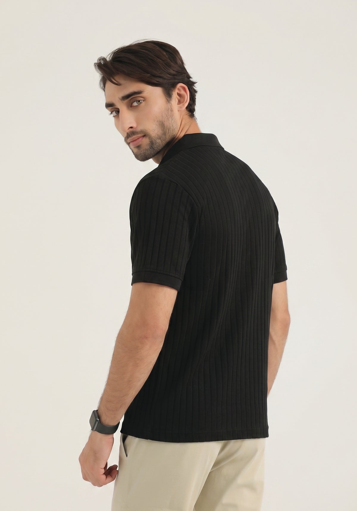 Black Zip Polo