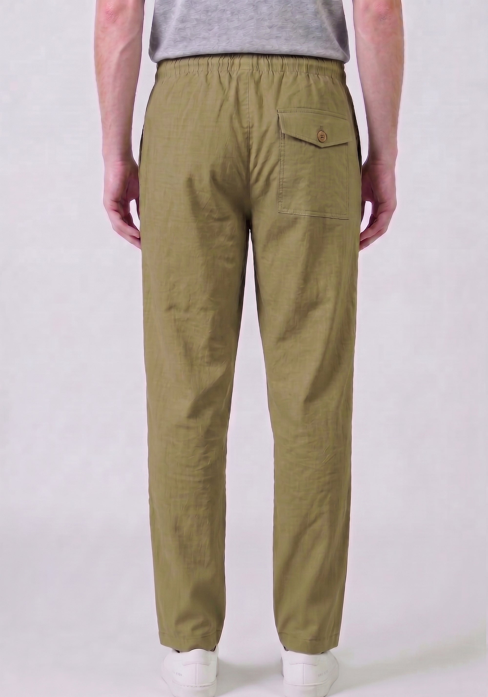 Olive Gold Cotton Trouser