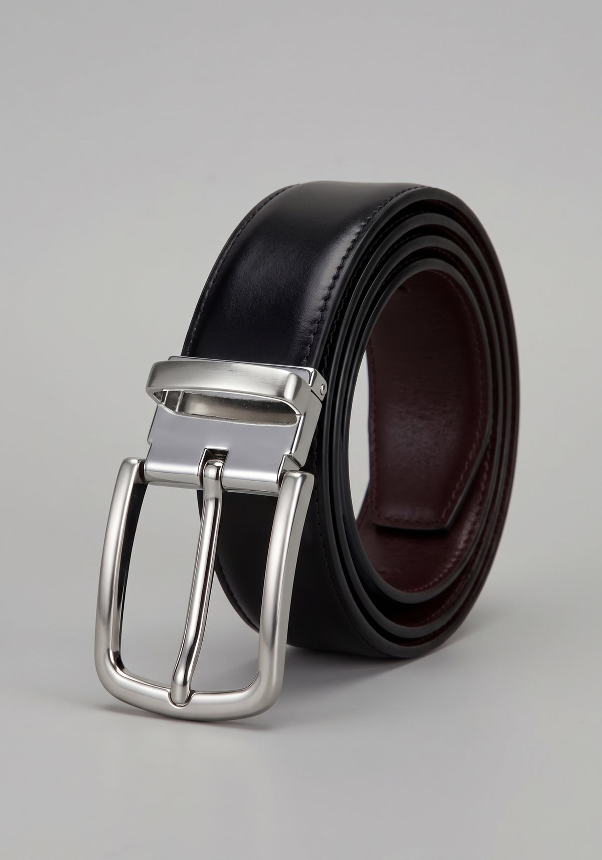 Men's Reversible Black &amp; Burgundy Belt