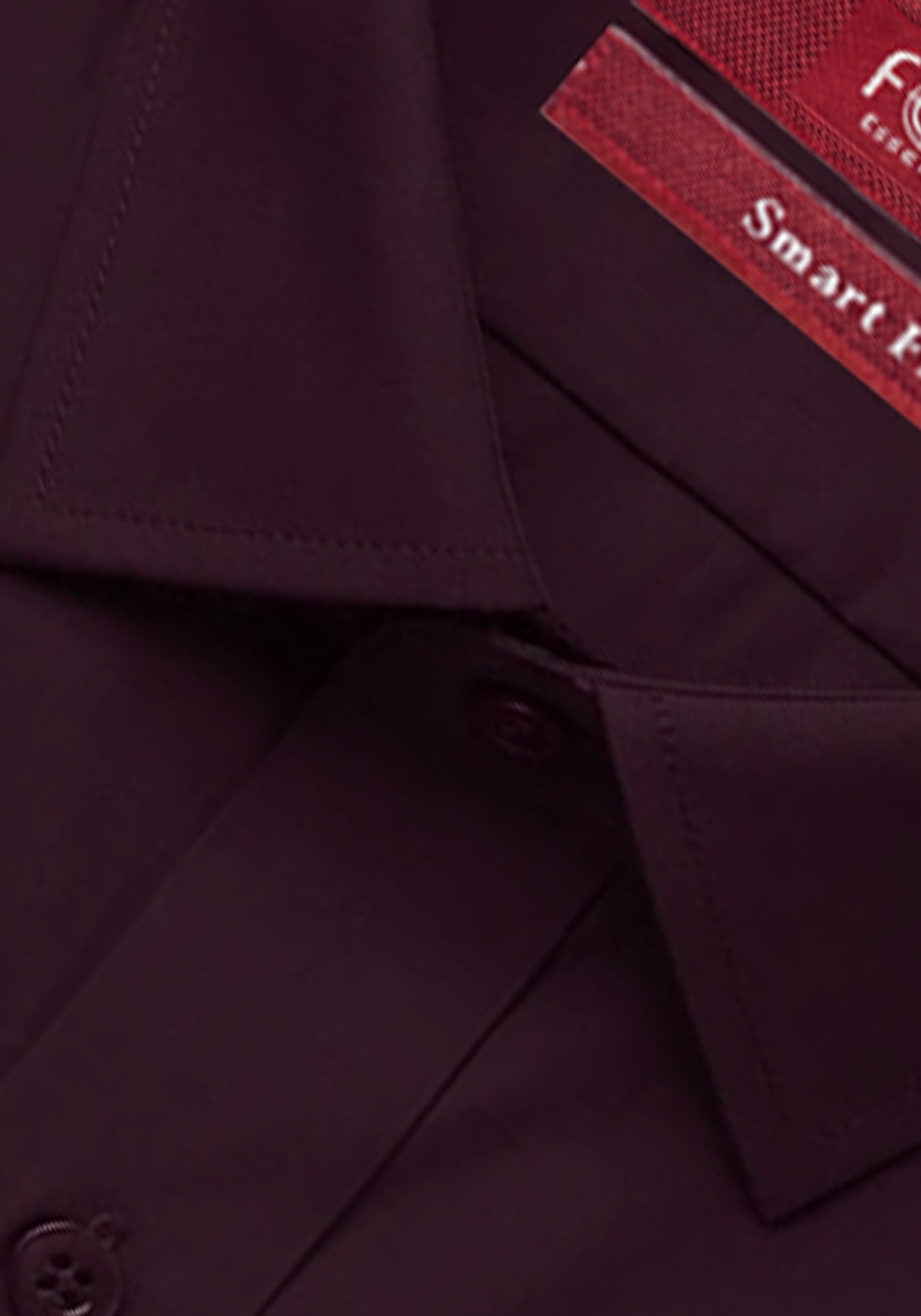 Men's Maroon Smart Fit Dress Shirt