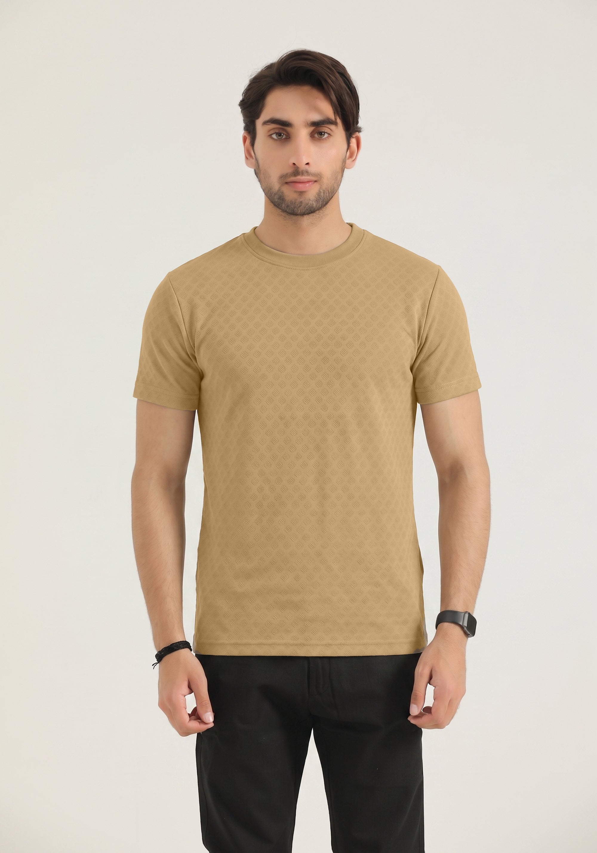 Geometric Pattern Brown T-Shirt