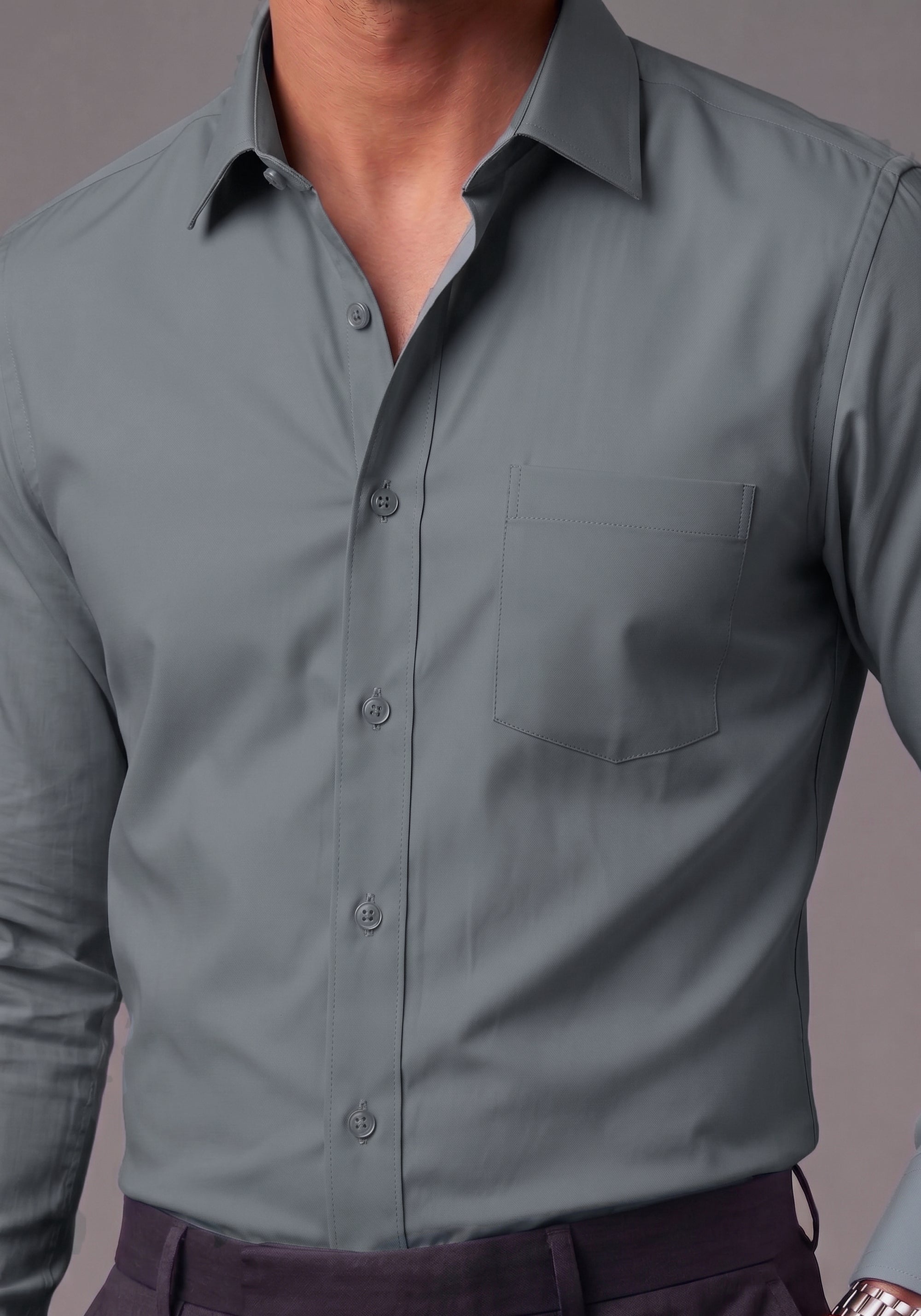 Slate Gray Dress Shirt