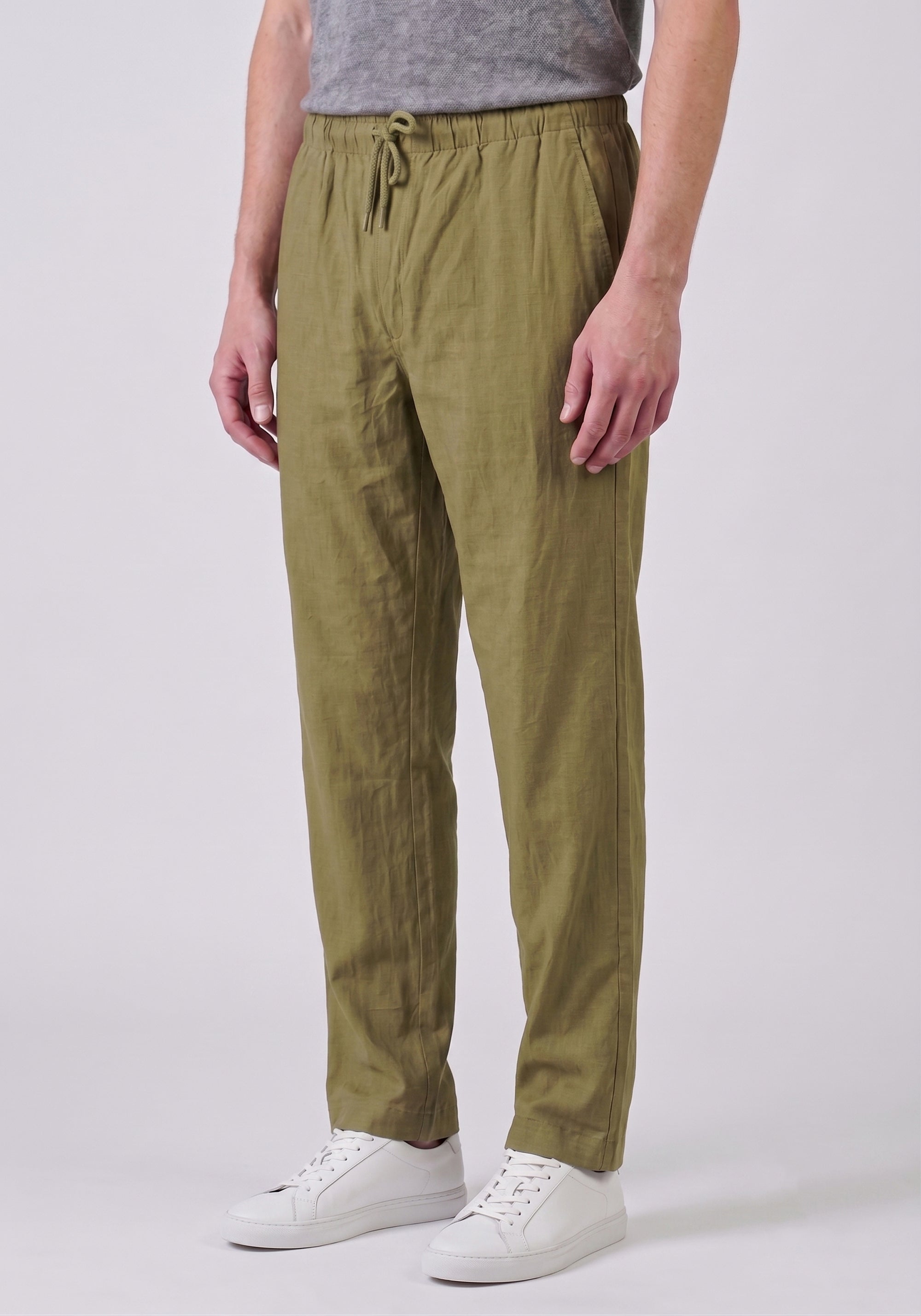 Olive Gold Cotton Trouser