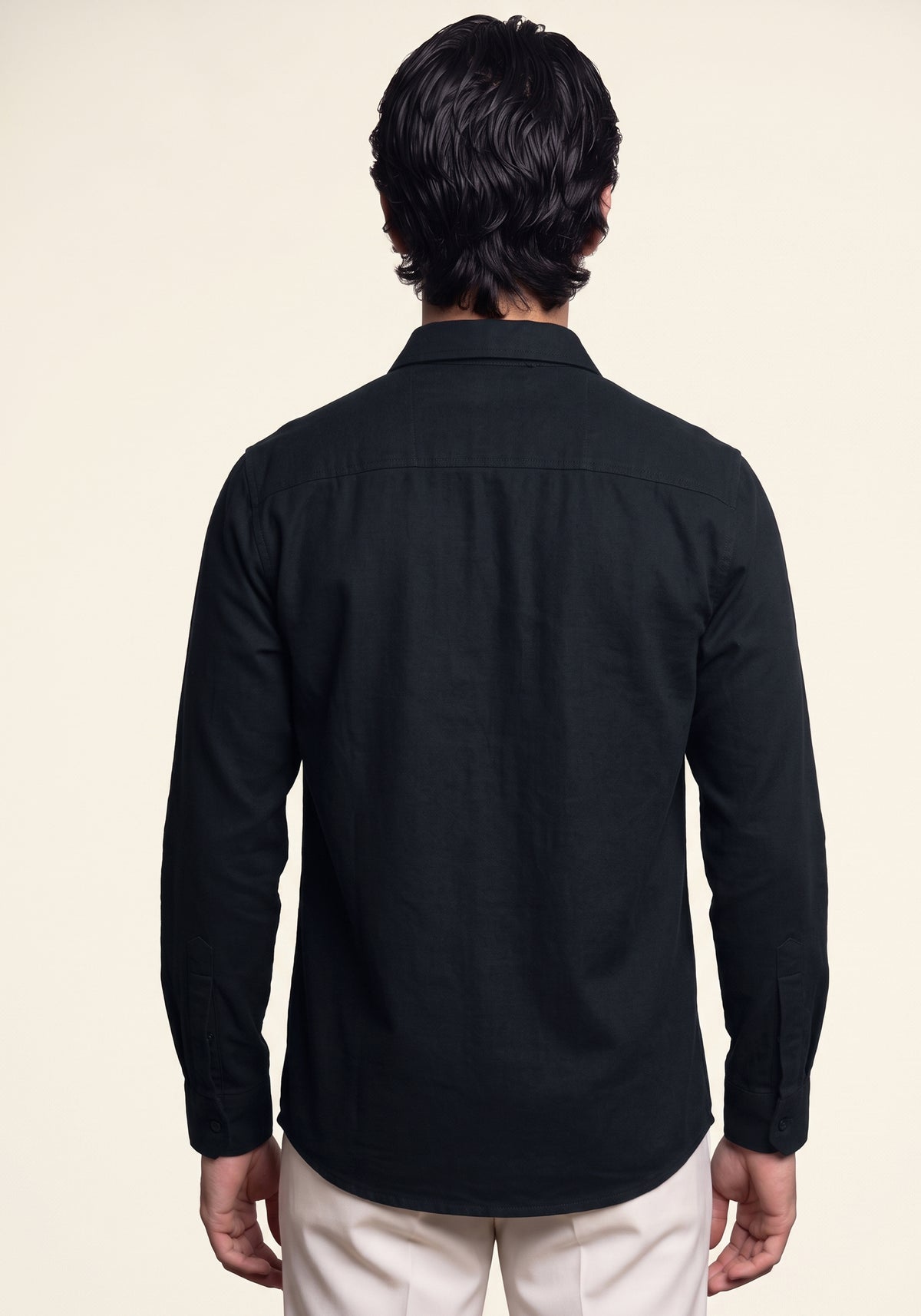 Men’s Charcoal Pleated Tuxedo Shacket