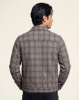 Men's Brown Plaid Zip Harrington Jacket