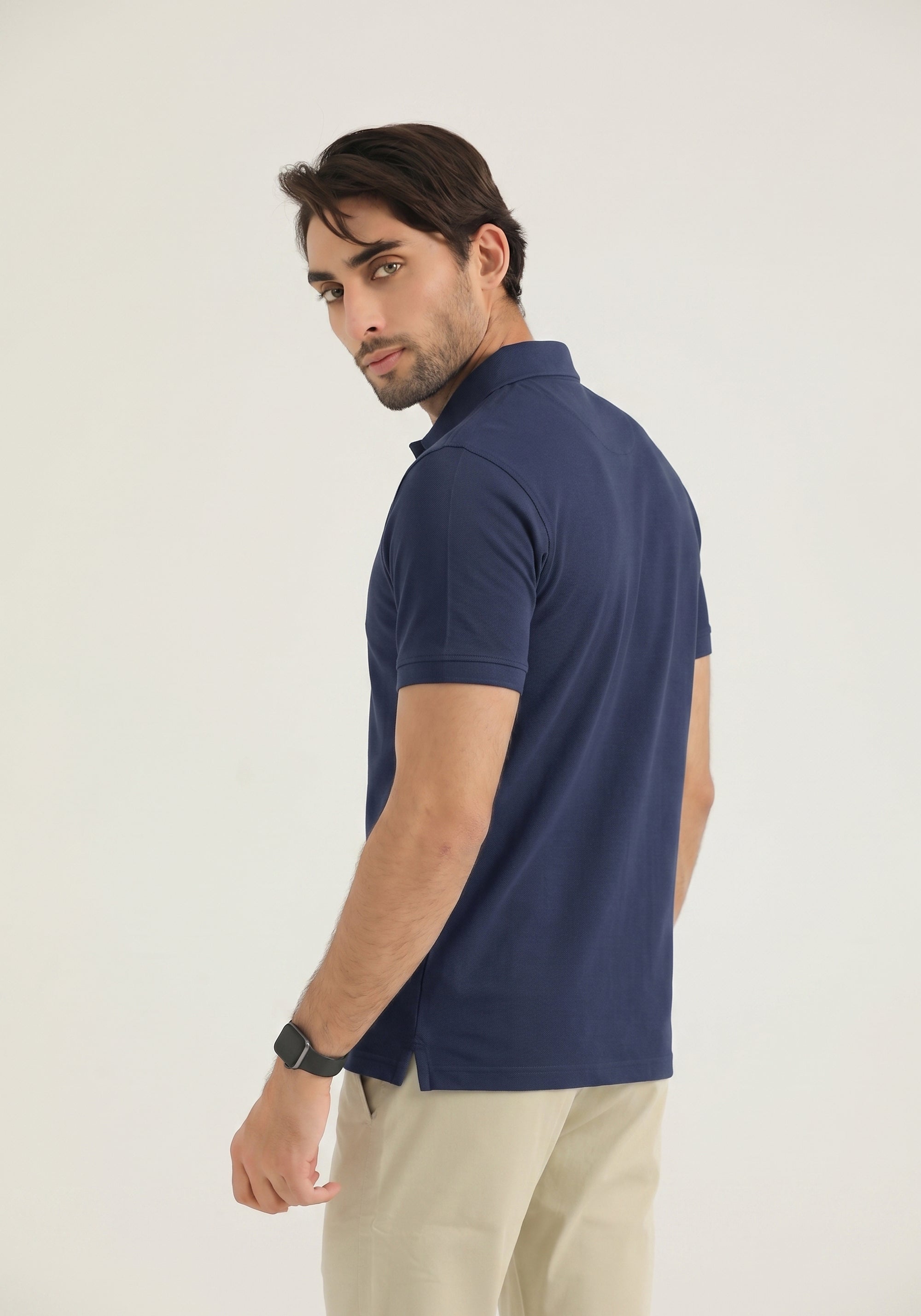 Essential Solid Navy Polo