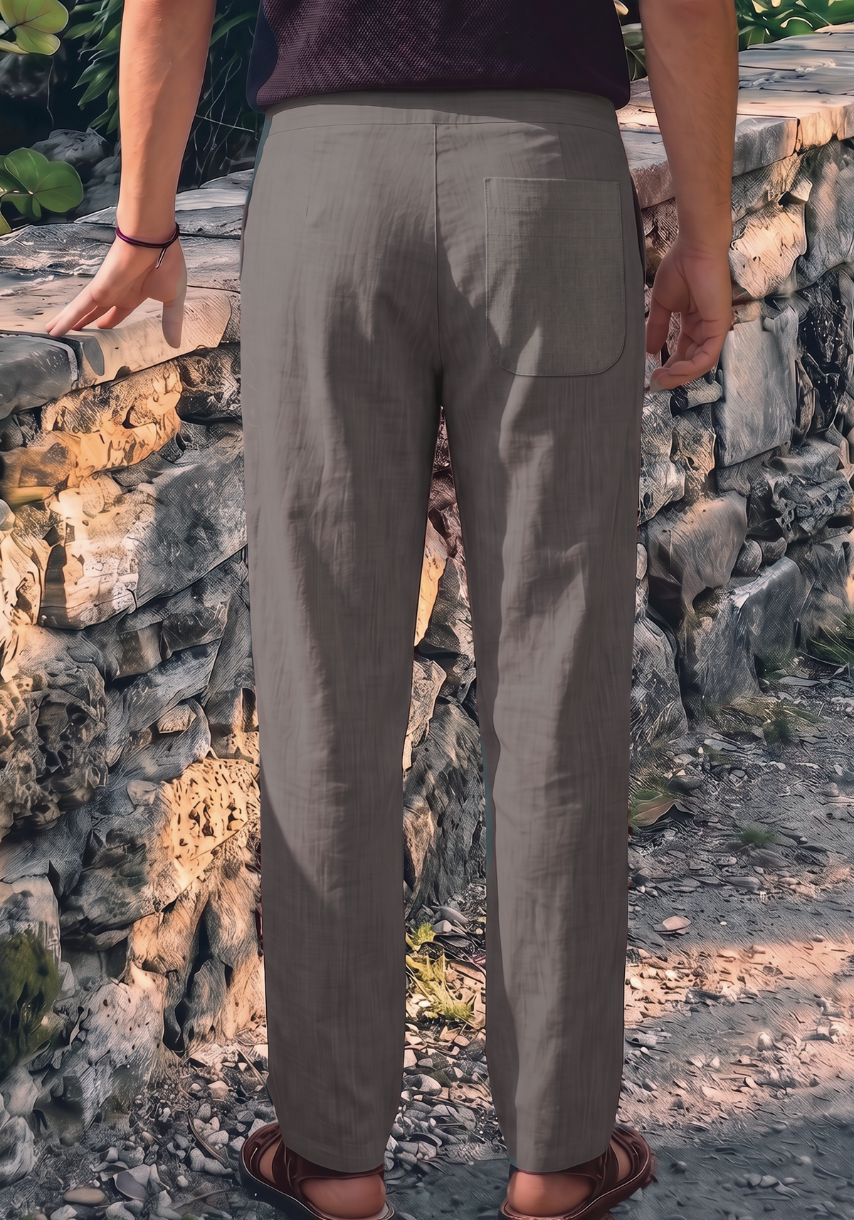 Charcoal Linen Trouser