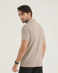 Textured Light Brown Polo