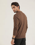Brown Texture Knit Polo