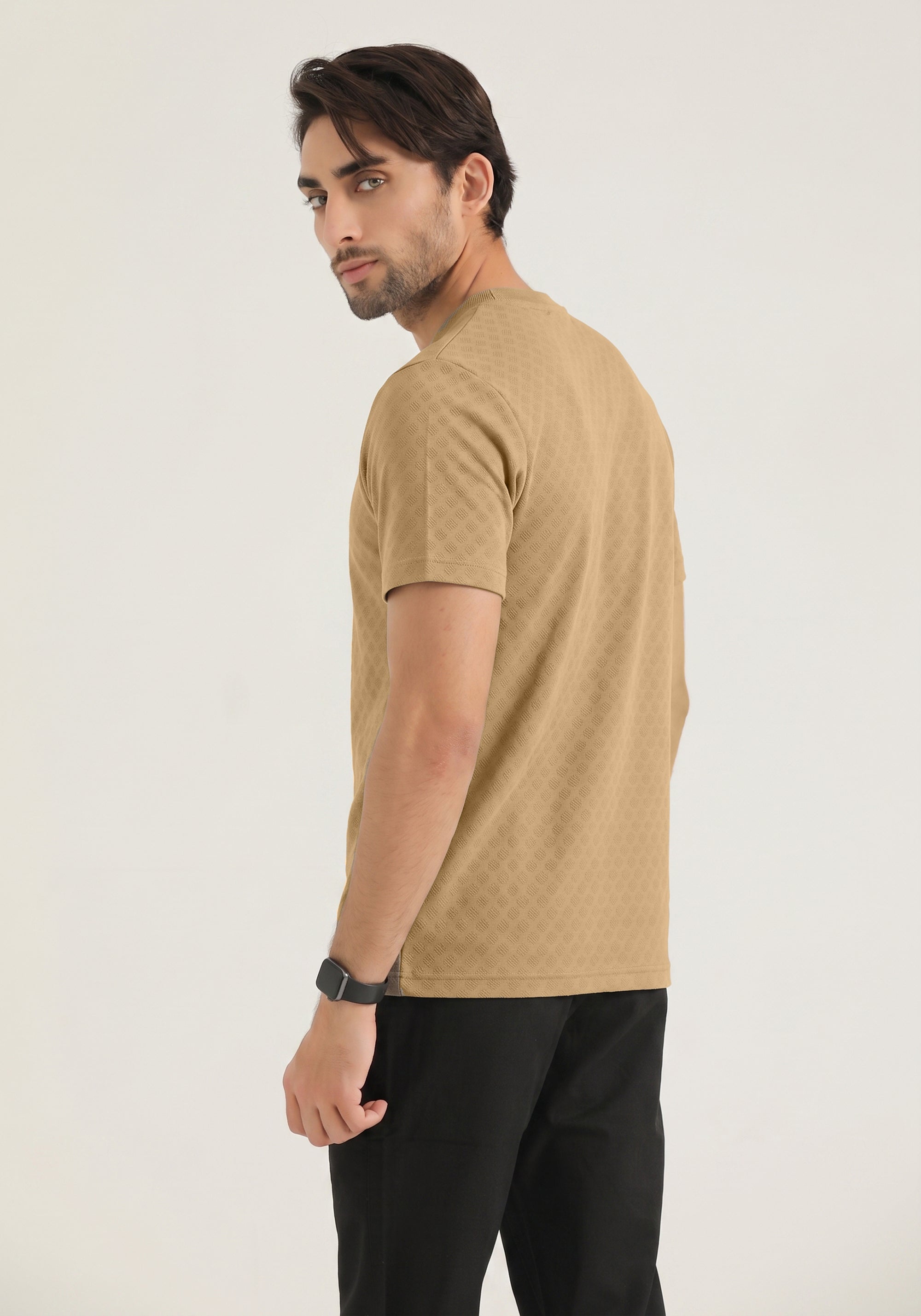 Geometric Pattern Brown T-Shirt
